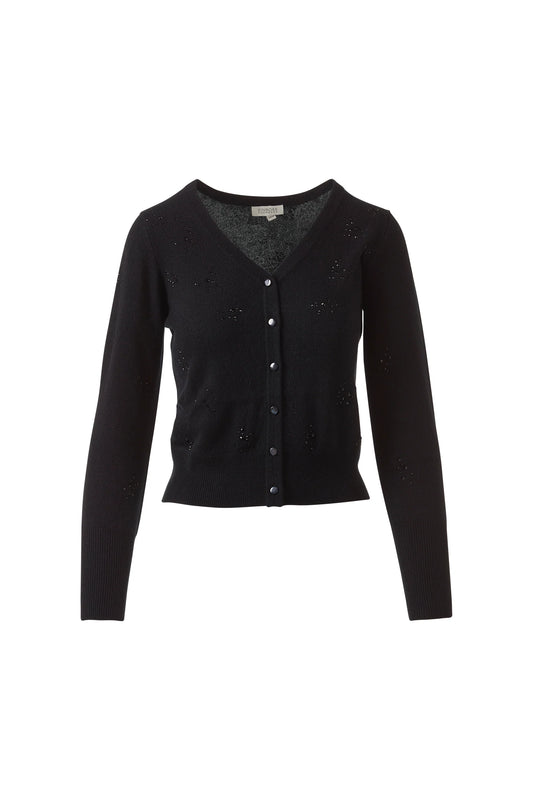 Front to Back Crystal Cardigan  / Kinross Cashmere