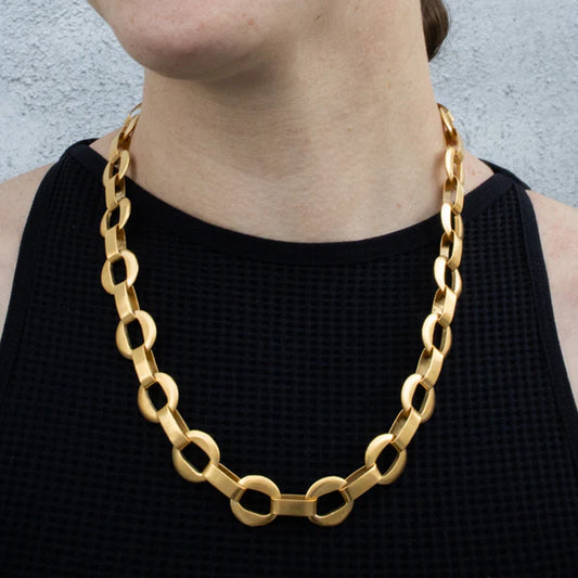 Jane Diaz | Cut Out Disc Chain Necklace