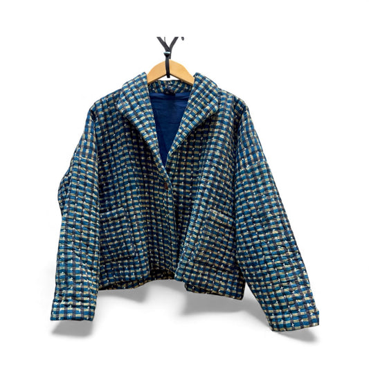 Color Blue Wool Jacket / Raga Designs