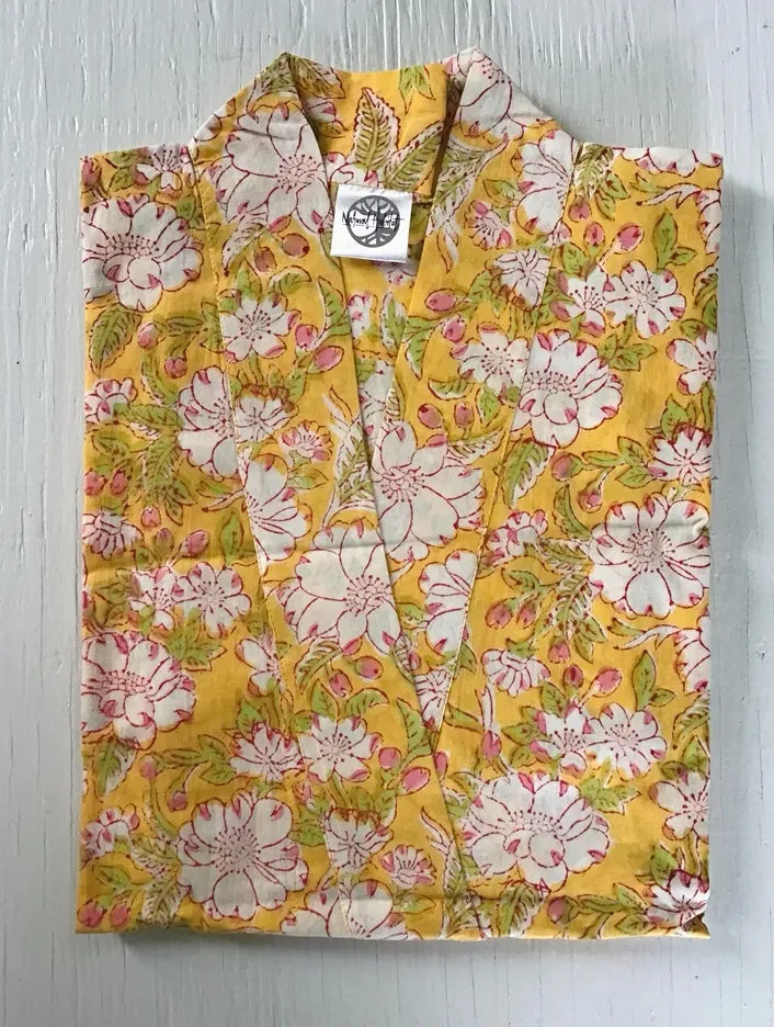 Yellow Camelia Robe / Natural Habitat