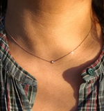 14k Yellow Gold Tiny Rose Cut Diamond Necklace | Sirciam