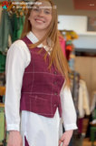 Gemma Vest in Berry Check | H+ Hannoh Wessel
