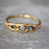 Rose cut Diamond on a Yellow Gold Band| Variance Objects