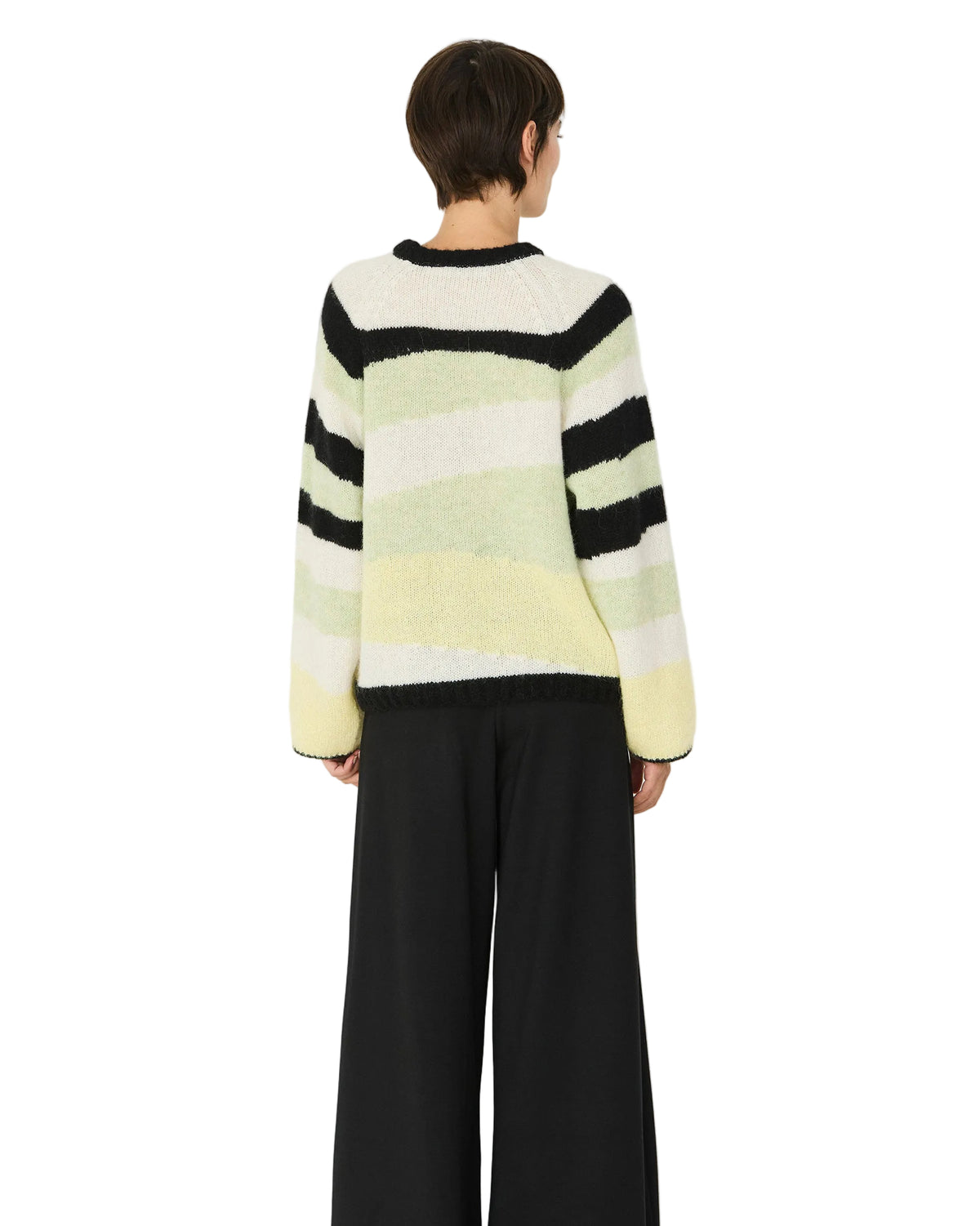 SKFK | Multicolor Fuzzy Striped Sweater