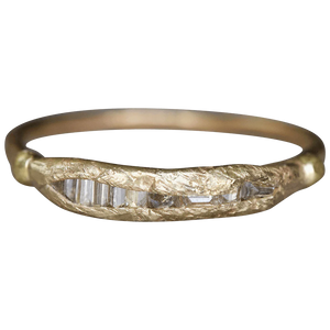 Baguette Diamond band on a yellow gold band| Variance Objects