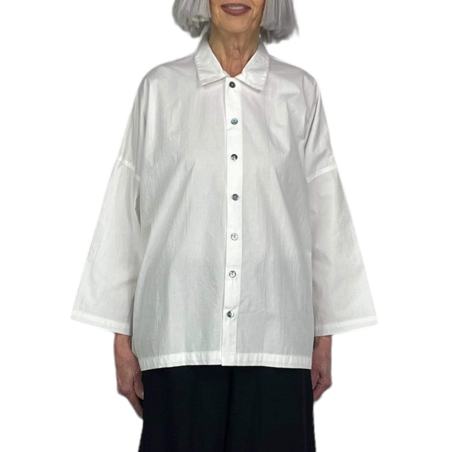 Crinkle Cotton Big Shirt / Eleven Stitch