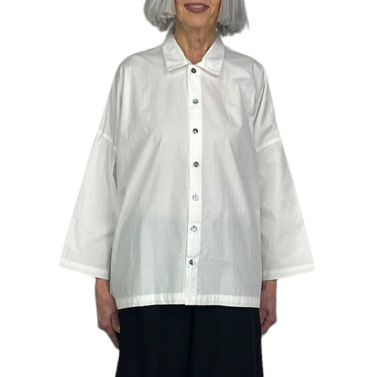 Crinkle Cotton Big Shirt / Eleven Stitch