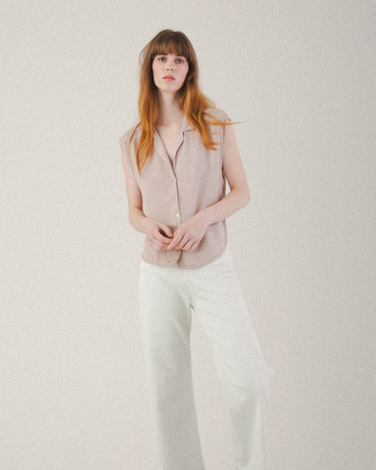 Prairie Underground | Collared Button-up Sleeveless Top