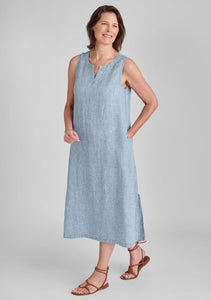 Tahira Dress in Dark Teal / FLAX