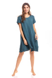 Thai Crinkle Cotton Cap Sleeve Dress