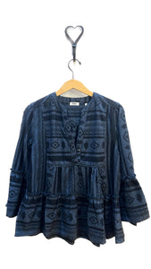 Blue Patterned Blouse  | Dylan