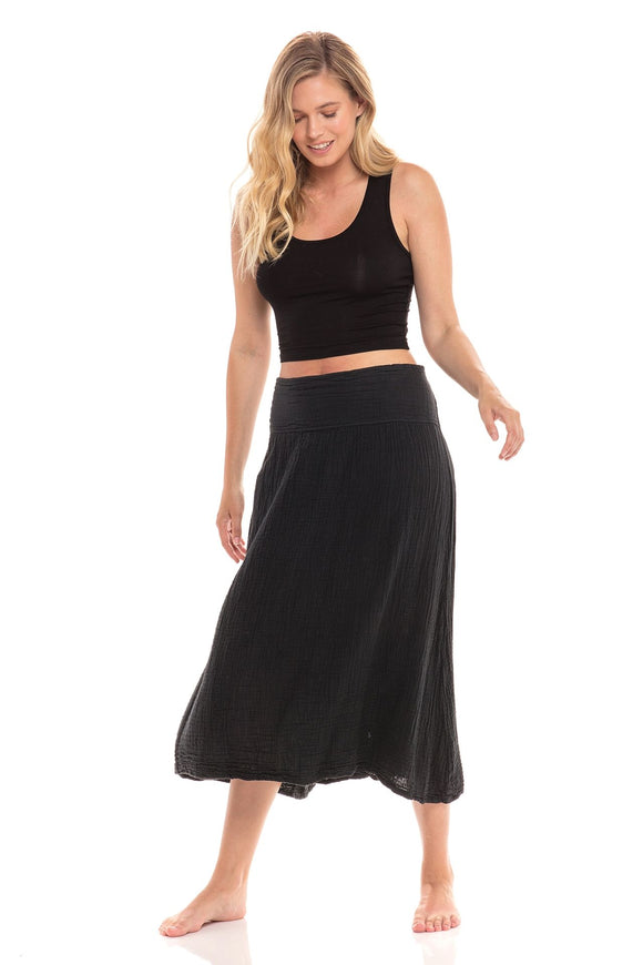 Thai Crinkle Cotton Skirt