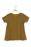 Striped Thai Crinkle Cotton Boxy Top