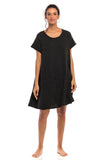 Thai Crinkle Cotton Cap Sleeve Dress w/ Stripe