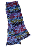 100% Wool Floral Striped Scarf | BUTAPANA