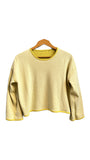 Reversible Yellow Long Sleeve Cropped Top | IRIDIUM