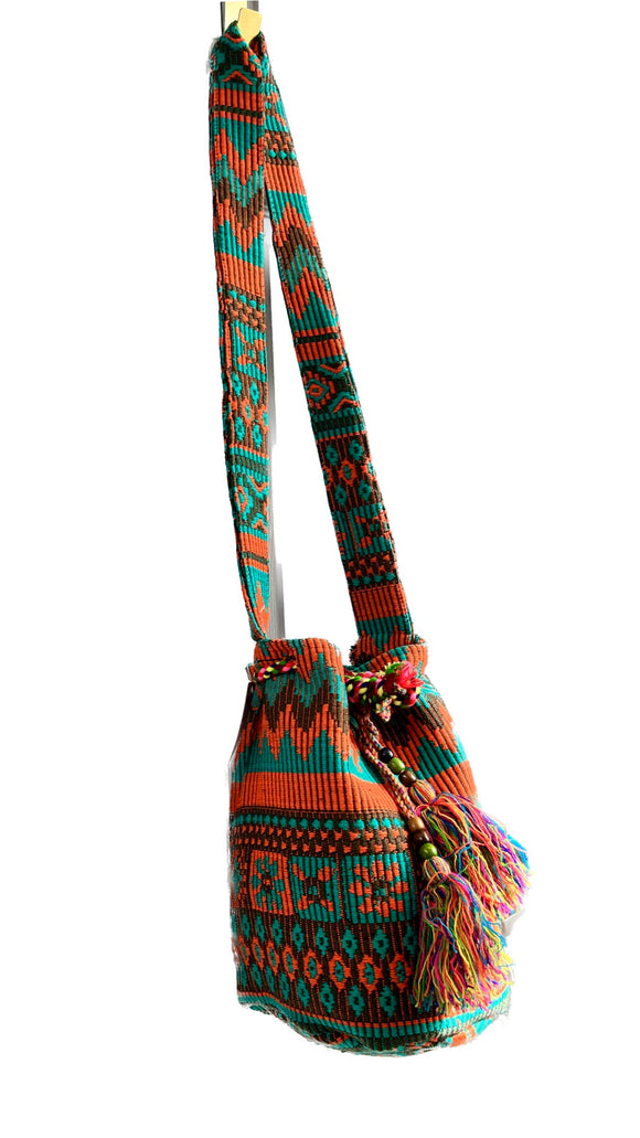 Vibrantly Colored Drawstring Shoulder Bag | Artisans in India