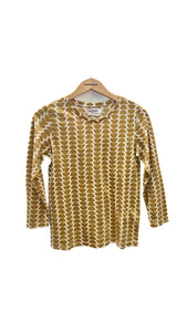 Half-Dot Print T-Shirt in Mustard | Nice Things