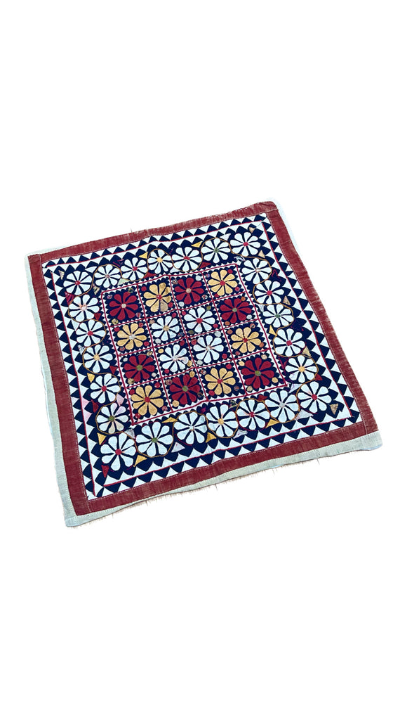 19th Century Embroidered Floral Textile | Artisans in India
