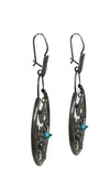 Handcrafted Hanging Hoop with Turquoise Accent Stone | Blue Jaguar Studios