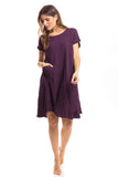 Thai Crinkle Cotton Cap Sleeve Dress