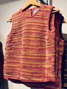 Srey Handwoven Tank in Rust | Tonlé