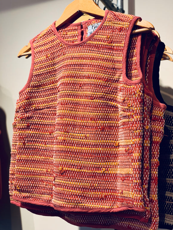 Srey Handwoven Tank in Rust | Tonlé