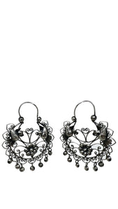 Sterling Silver Hanging Hoop Earrings | Blue Jaguar Studios