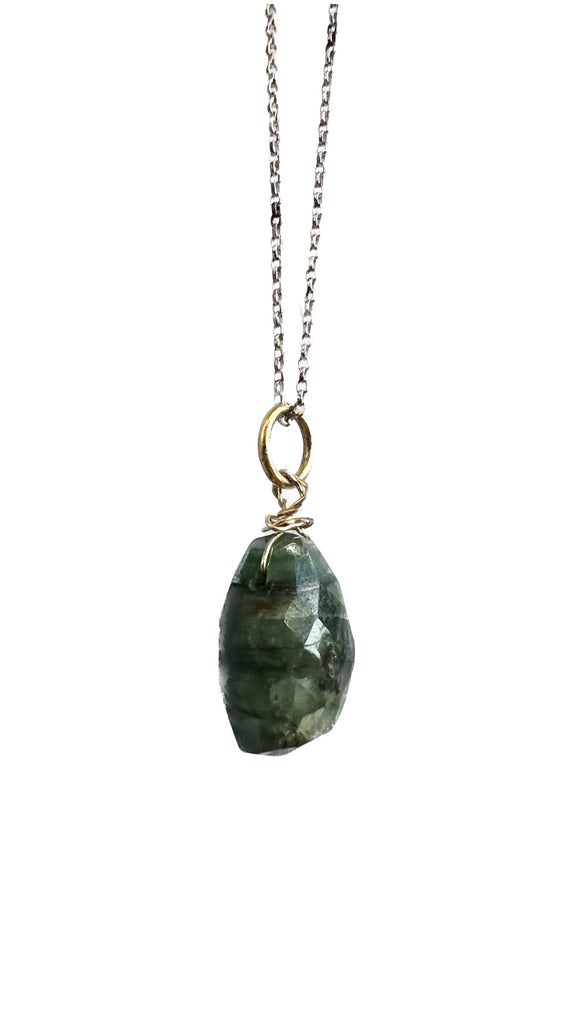 Faceted Emerald Pendant Necklace | Susan Monosson