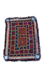 30"x 24" Embroidered Mirror Textile with Beaded Tassels | Artisans in India