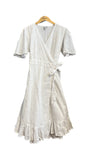 White Eyelet Midi Wrap Dress | Orvana