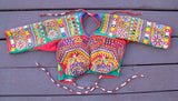 Vintage Indian Choli Tie-Back Crop Top