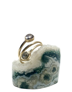 14K Gold Spiral Rose Cut Diamond Ring | Shree Jewelers