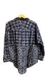 100% Cotton Blue Patterned Button Down Shirt | Dolma