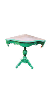Green Vintage Mexican Corner Table | Artisans in Mexico
