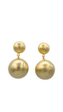 Large Gold Ball Drop Stud Earrings  | Jane Diaz