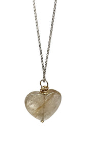 Rutilated Quartz Heart Necklace | Susan Monosson
