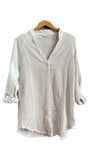 Long Sleeve Striped Button Down | Mystree