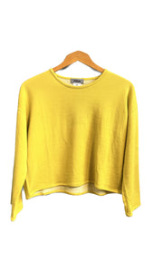 Reversible Yellow Long Sleeve Cropped Top | IRIDIUM