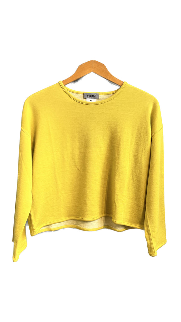Reversible Yellow Long Sleeve Cropped Top | IRIDIUM