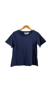 Organic Cotton Navy Blue Simple Tee | Nice Things