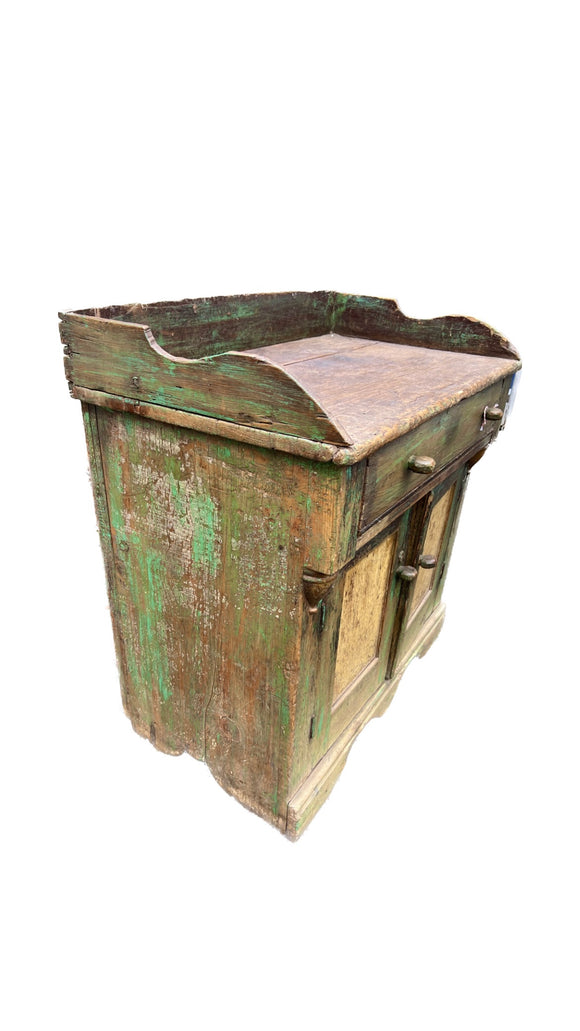 Deep Green Vintage Romanian Sideboard | Artisans in Romania