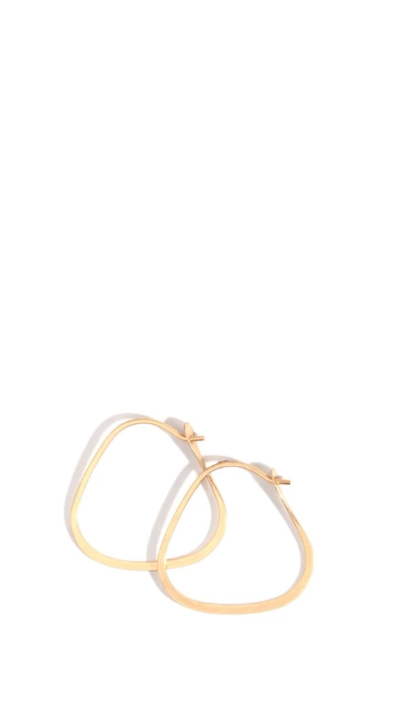 14k Gold Triangle Hoops | Melissa Joy Manning
