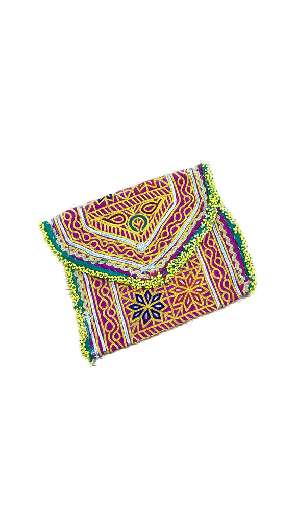 Vintage Hand Embroidered Clutch | Artisans in India