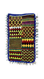 15" x 10" Embroidered Textile with Shell Detail | Artisans in India