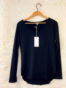 Black Dylan V-Neck Long Sleeve