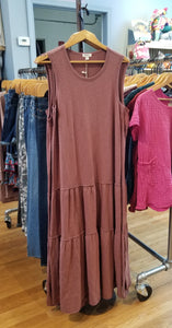 Slub Tiered Crew Dress | Dylan