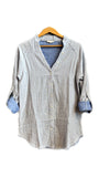 Long Sleeve Striped Button Down | Mystree