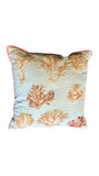 16" Knotty Coral Square Pillow in Seafoam Blue | Natural Habitat