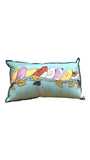 Birds On a Limb Appliqué Pillow in Teal | Natural Habitat